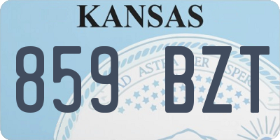 KS license plate 859BZT