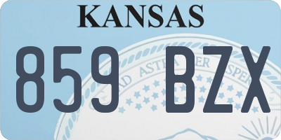 KS license plate 859BZX