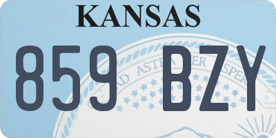KS license plate 859BZY