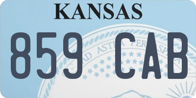 KS license plate 859CAB