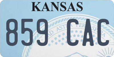 KS license plate 859CAC