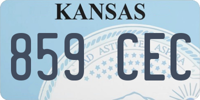 KS license plate 859CEC