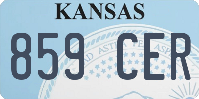 KS license plate 859CER