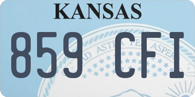 KS license plate 859CFI