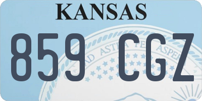 KS license plate 859CGZ