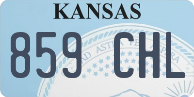 KS license plate 859CHL