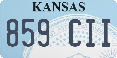 KS license plate 859CII