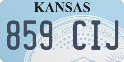 KS license plate 859CIJ