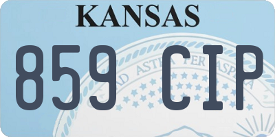 KS license plate 859CIP
