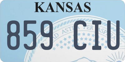 KS license plate 859CIU