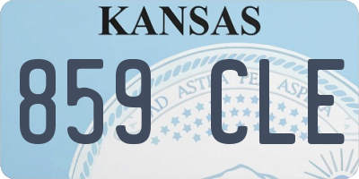 KS license plate 859CLE