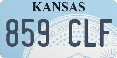 KS license plate 859CLF