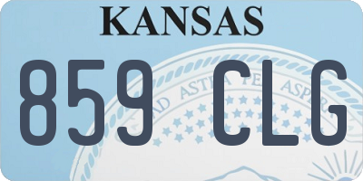 KS license plate 859CLG