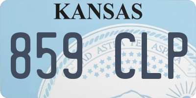 KS license plate 859CLP