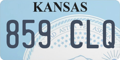 KS license plate 859CLQ