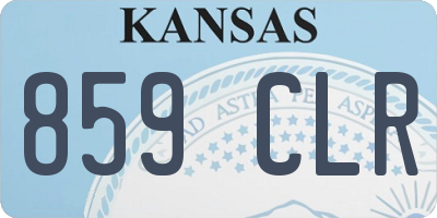 KS license plate 859CLR