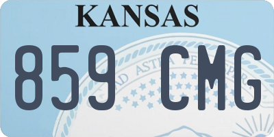 KS license plate 859CMG