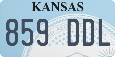 KS license plate 859DDL