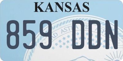 KS license plate 859DDN