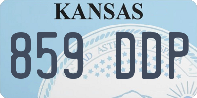 KS license plate 859DDP