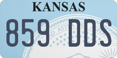 KS license plate 859DDS