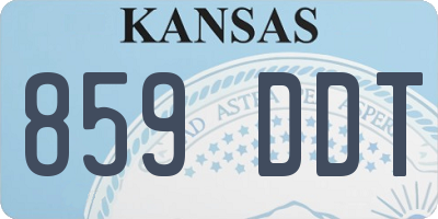 KS license plate 859DDT