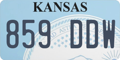 KS license plate 859DDW
