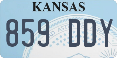 KS license plate 859DDY