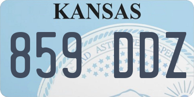 KS license plate 859DDZ