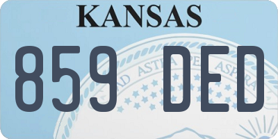 KS license plate 859DED