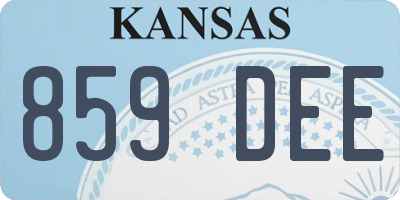 KS license plate 859DEE