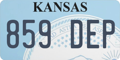 KS license plate 859DEP