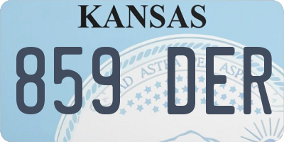 KS license plate 859DER