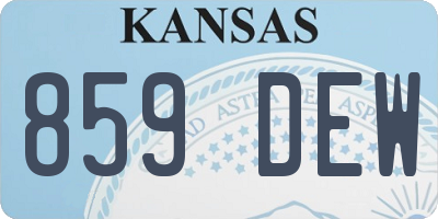 KS license plate 859DEW