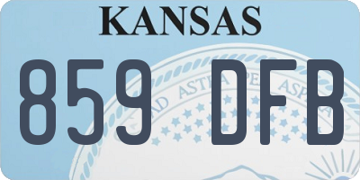 KS license plate 859DFB