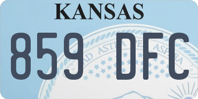 KS license plate 859DFC