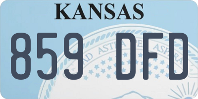 KS license plate 859DFD
