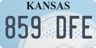KS license plate 859DFE