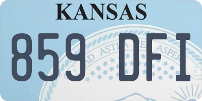 KS license plate 859DFI