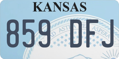 KS license plate 859DFJ