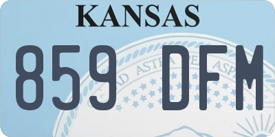 KS license plate 859DFM