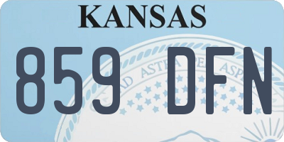 KS license plate 859DFN
