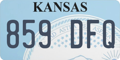 KS license plate 859DFQ