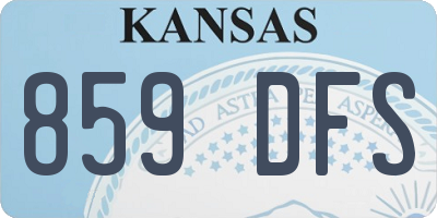 KS license plate 859DFS