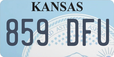 KS license plate 859DFU