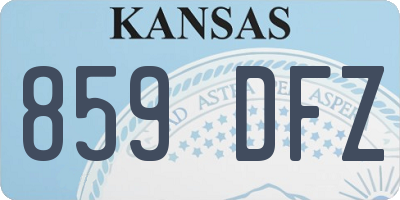 KS license plate 859DFZ