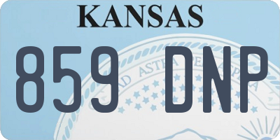 KS license plate 859DNP