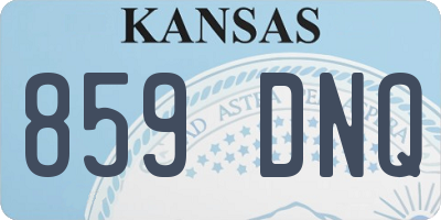 KS license plate 859DNQ