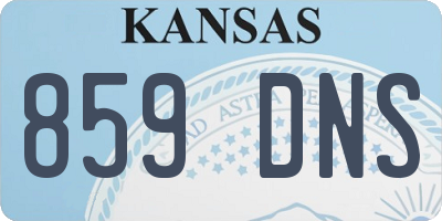 KS license plate 859DNS