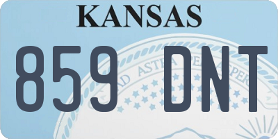 KS license plate 859DNT